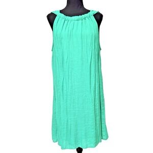 Harper Mini Sundress Womens XL Green Short Lightweight Halter Neckline Flowy